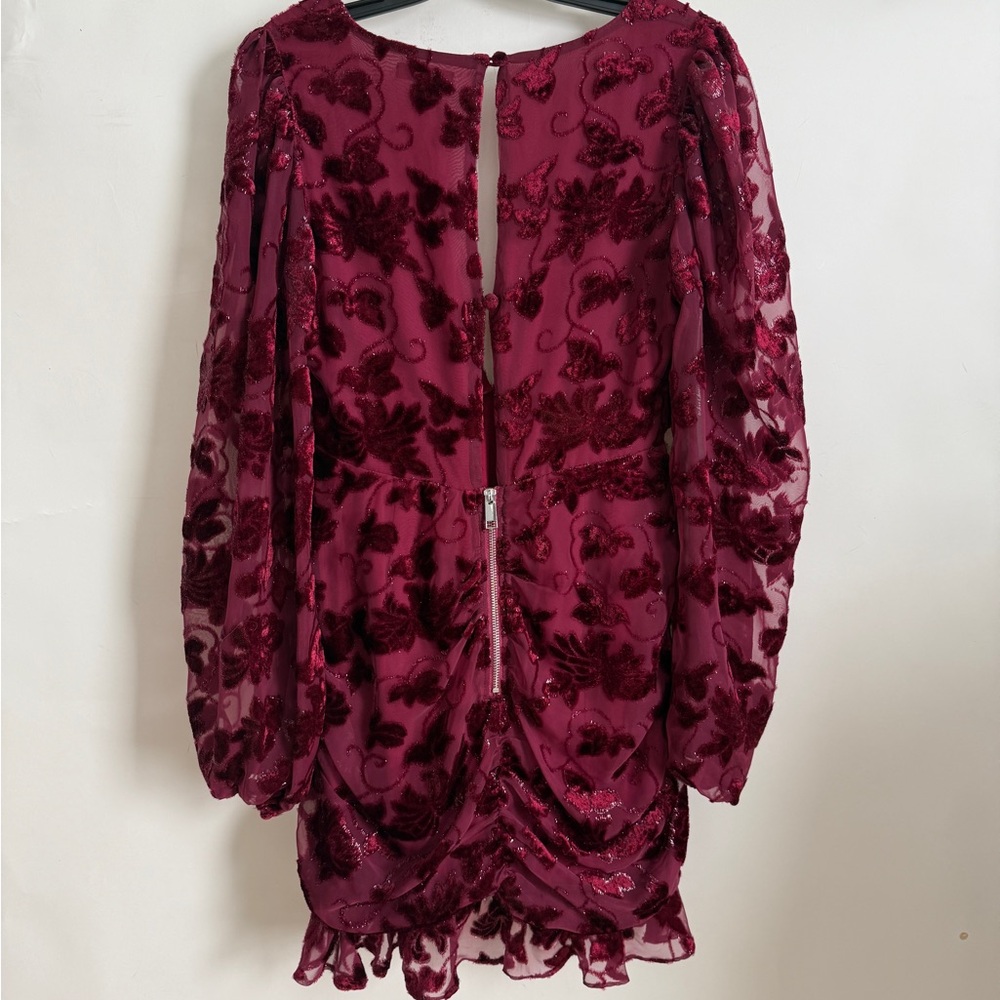 For Love And Lemons Red Floral Mini Dress - Picture 4 of 4